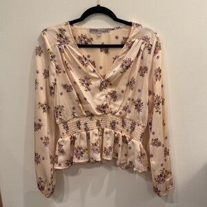 Gypsy and Moondust floral blouse pretty pink and floral size Large